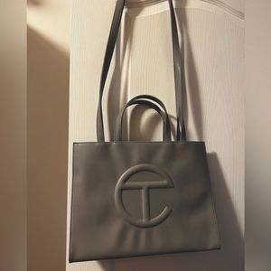 Telfar Medium Grey Shopping Bag